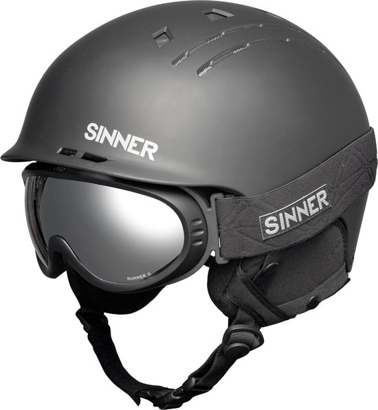 Fabrikant vrije tijd Bezienswaardigheden bekijken Sinner Combi-Pack (Pincher Skihelm + Runner II Skibril - Maat M - Zwart |  bol.com