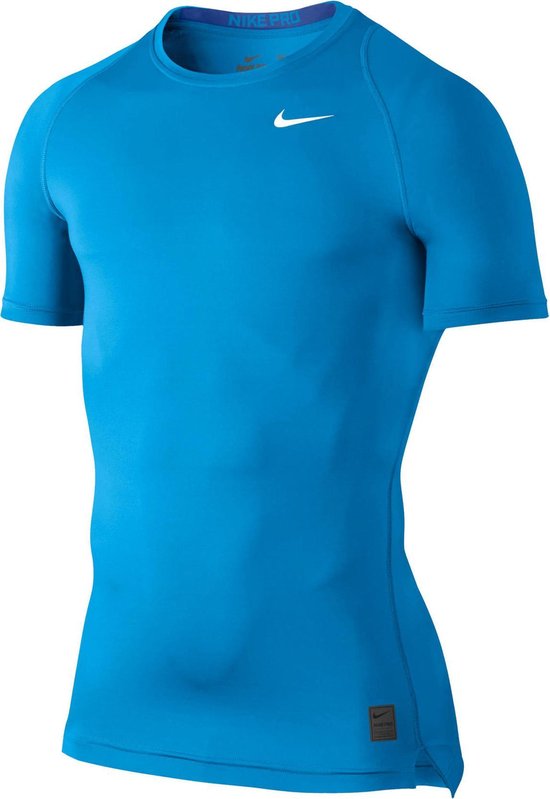 Nike Pro Dri-Fit Compression Shirt Heren Sportshirt - Maat XL - Mannen -  blauw | bol.com