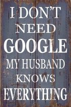 I don't need google My husband knows everything
