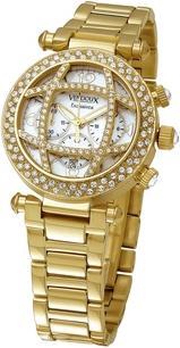 VENDOUX The Grid Rose Gold White MR11800 02 Horloge Dames Rosekleurig O 38mm bol