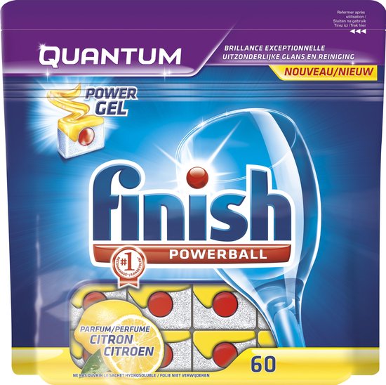 Finish Powerball Quantum Lemon Tabs 60 vaatwastabletten