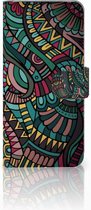 Geschikt voor Samsung Galaxy J6 2018 Bookcase Hoesje Design Aztec