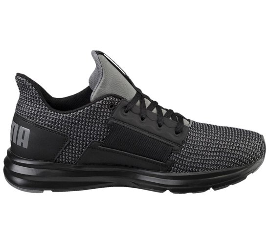Puma Enzo Street Knit Sneakers - Maat 42 - Mannen - zwart/grijs | bol.com