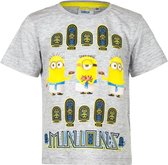 Minions T-shirt Grijs Maat 104