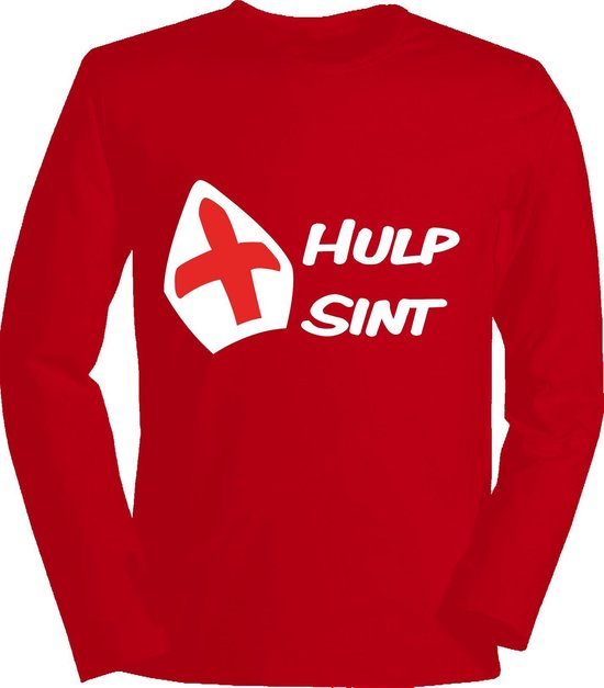T Shirt met opdruk "Hulp Sint"maat 50/56