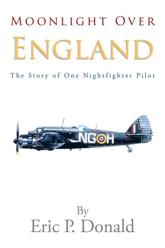 Couverture du livre Moonlight over England illustrée par un chasseur de nuit sombre sur fond blanc.