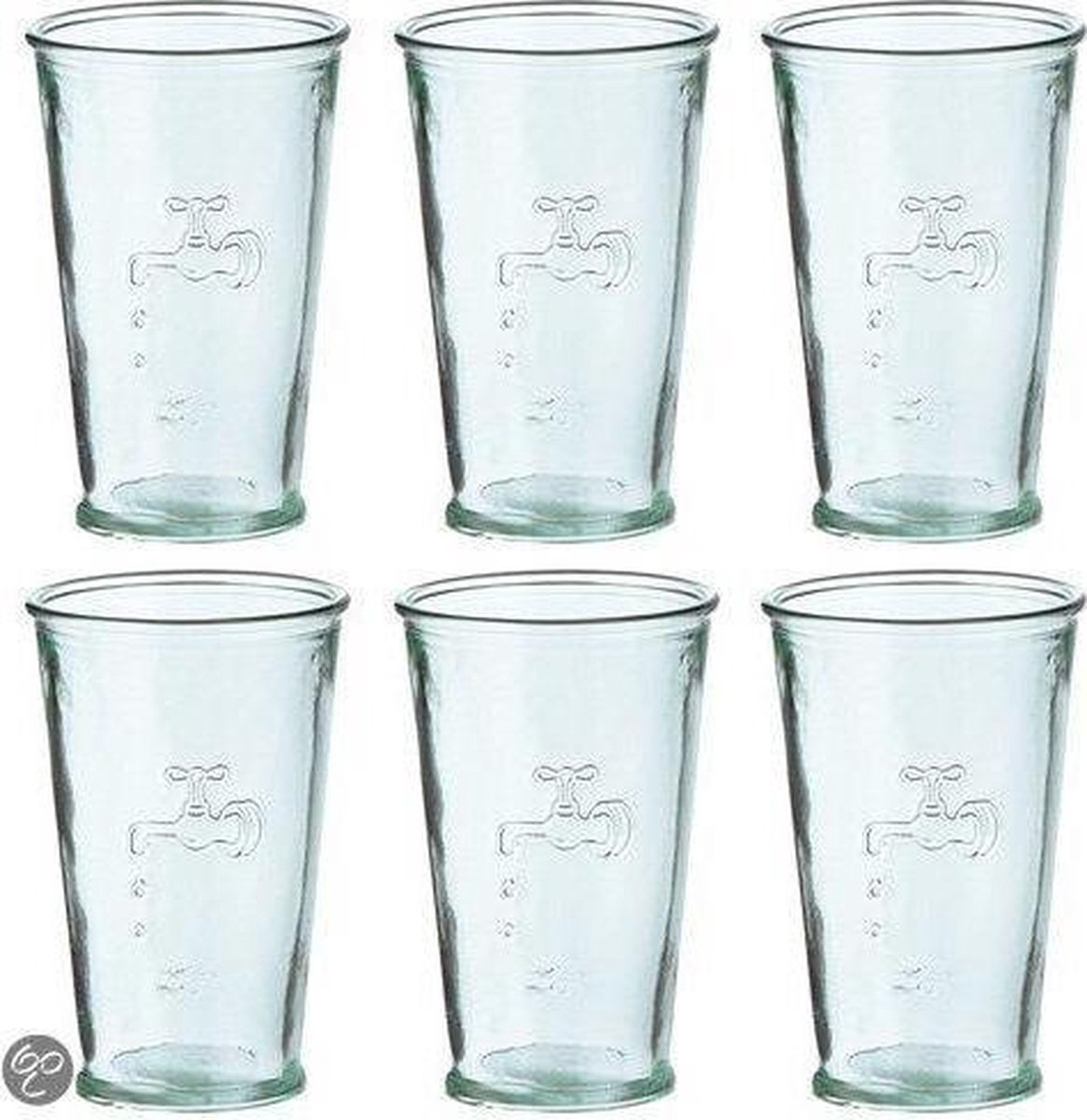 Jamie Oliver Waterglazen - 6 stuks - Recycled glas | bol.com