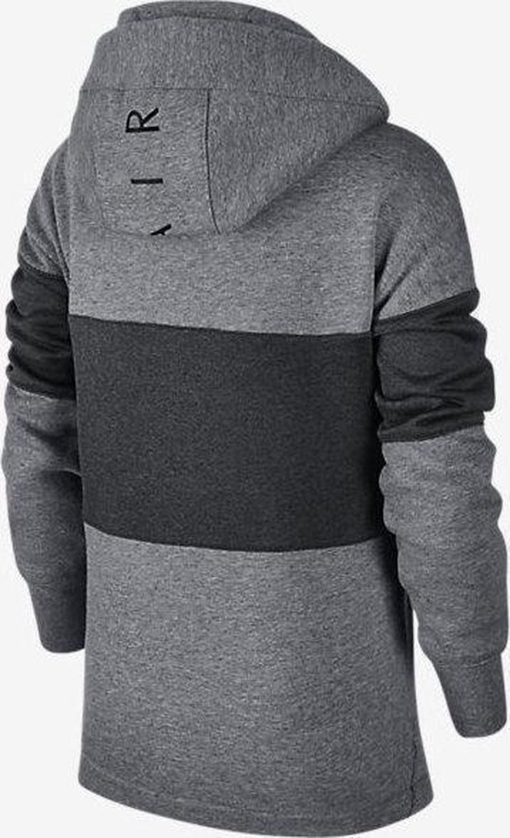 Nike Air jr hoodie Jongens Grijs/Zwart Maat 128