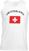 Witte heren tanktop Zwitserland 2XL