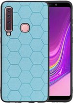 Hexagon Hard Case voor Samsung Galaxy A9 2018 Blauw