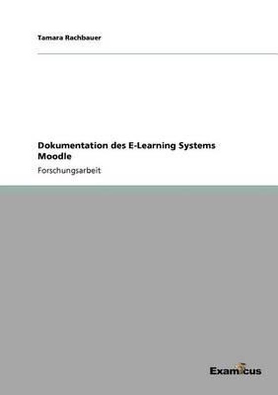Dokumentation des E-Learning Systems Moodle - cover