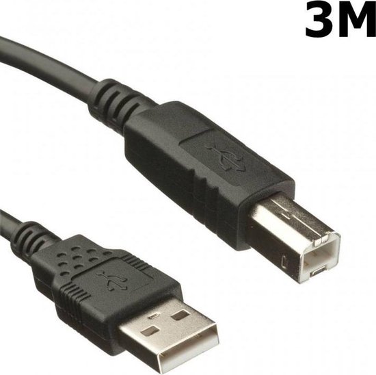3 mètres de câble d'imprimante USB 2.0 A - B | bol.com