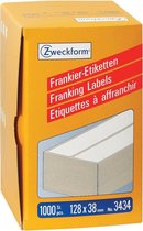 2x Avery Zweckform frankeeretiketten 128x38mm, doos a 1000 stuks