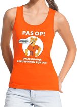 Nederland supporter tanktop / mouwloos shirt Pas op oranje Leeuwinnen dames - landen kleding S