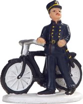 Dickensville Policier Avec Vélo 5 Cm Blauw