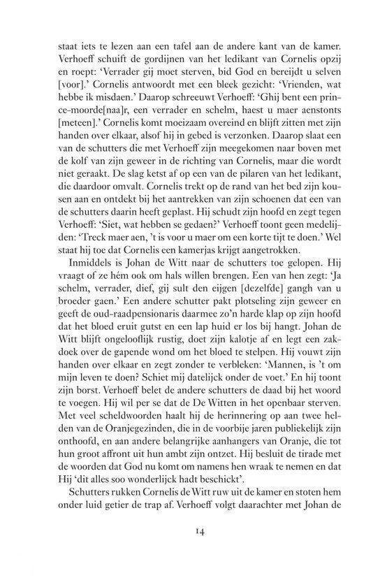Tekstpagina met een citaat en beschrijving van gebeurtenissen.