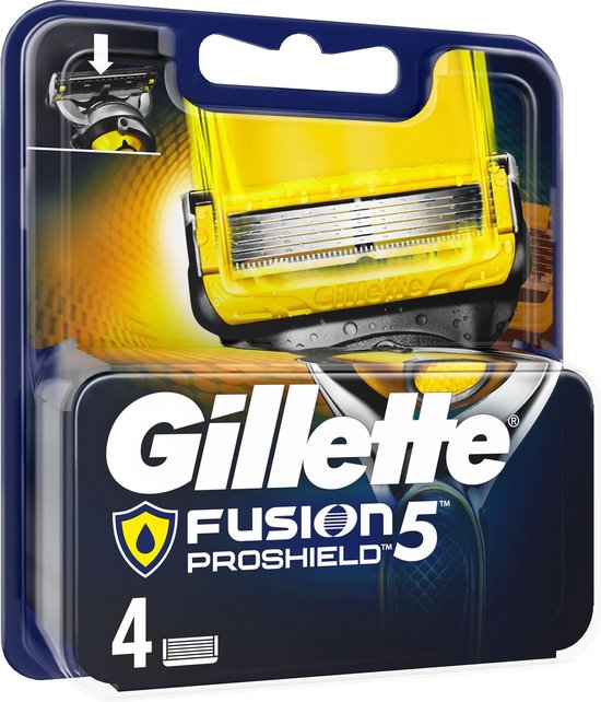 Gillette Fusion 5 Proshield Scheermesjes - Yellow 4 stuks | bol.com