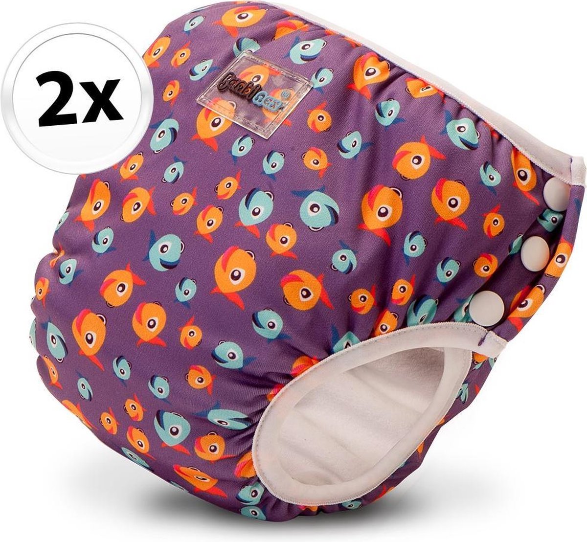 Wasbare zwemluier Bambinex | Oefenbroekje | 2 stuks | Lucky Purple - maat L Wasbare zwemluier Bambinex | Oefenbroekje | 2 stuks | Lucky Purple - maat L
