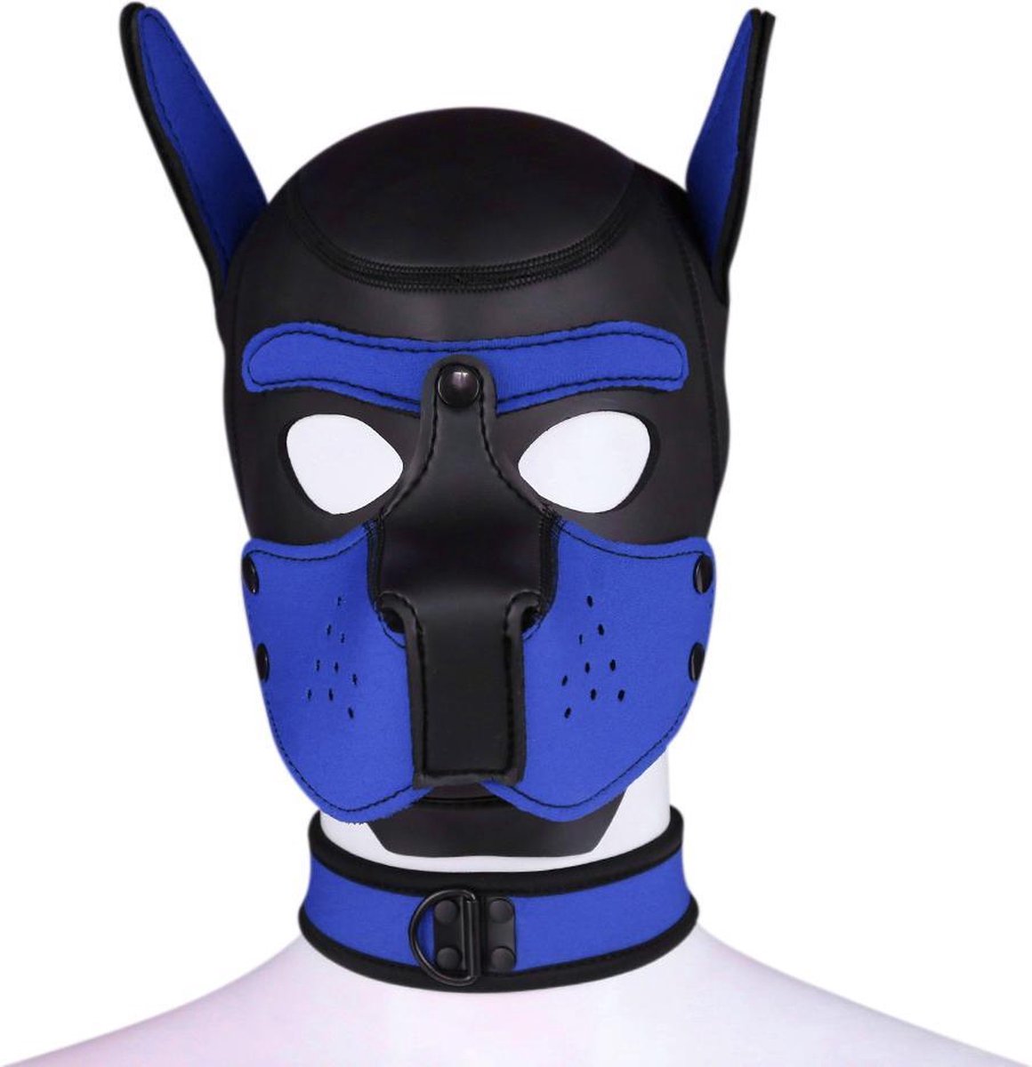 Banoch - Lindo Perrito Azul Neoprene - hondenmasker puppy play blauw neopreen — afbeelding 7