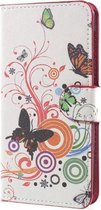 Huawei Y5 (2017) - Y6 (2017) wallet agenda hoesje vlinders kleuren