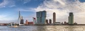 Diamond Painting pakket volwassenen | Panorama Skyline Rotterdam - 80 x 30 cm | Volledige bedekking met vierkante steentjes | FULL | DP Diamond Paintings