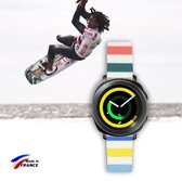 Bracelet de montre Samsung Sport 2017 20 mm. Fabriqué en France: 100% coton avec dos en cuir Iris