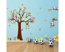 Muursticker Kinderkamer Xl Boom met dieren 234 x 150