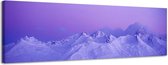 Paars Gebergte - Canvas Schilderij Panorama 118 x 36 cm