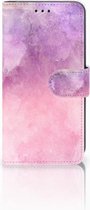 Xiaomi Mi A2 Lite Bookcover hoesje Pink Purple Paint
