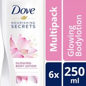 Dove Glowing - 250 ml - Bodylotion - 6 stuks - Voordeelverpakking