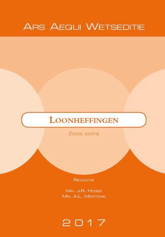Ars Aequi Wetseditie - Loonheffingen 2017 - cover