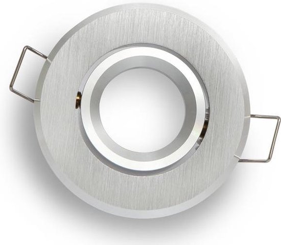 LED line Spot encastrable - Rond - Inclinable - Raccord MR11 - Ø 70 mm - Aluminium brossé