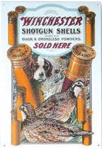 Winchester Shotgun Shells Metalen wandbord 31,5 x 40,5 cm.
