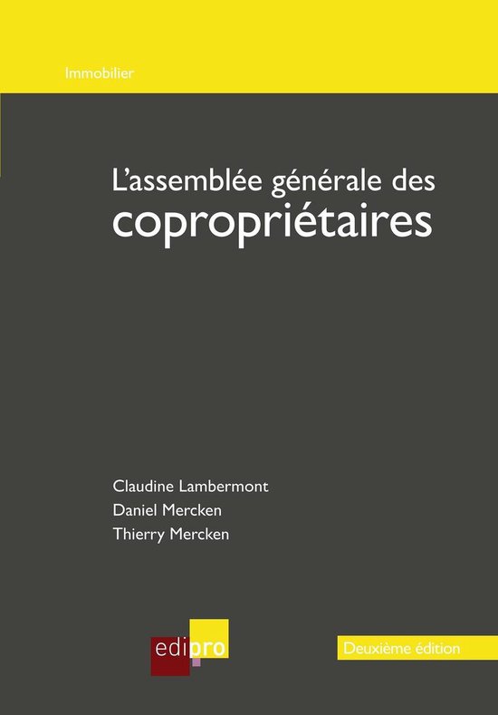 L'assemblée générale des copropriétaires - cover
