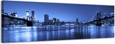 Manhattan - Canvas Schilderij Panorama 118 x 36 cm