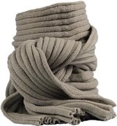 Gebreide sjaal khaki voor volwassenen