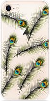 iPhone 8 Hoesje Peacock Feathers - Designed by Cazy