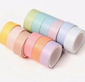 Knutselen | Washi Tape Set van 12 rolletjes in pasteltinten | Masking Tape