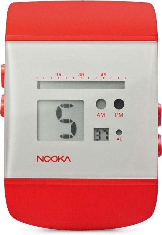 NOOKA design horloge - Zub Zoo - Fire Engine Red | bol.com