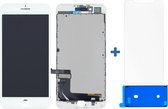 Compleet LCD Scherm voor de iPhone 7 PLUS incl. tempered glass screenprotector + plakstrip|Wit/White|AAA+ reparatie onderdeel