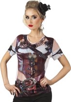 3 stuks: Fotorealistisch shirt - Mrs Steampunk - Small