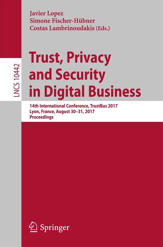 Springer Nature Proceedings Computer Science - Trust, Privac ... - cover