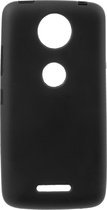 Shop4 - Motorola Moto C Plus Hoesje - Zachte Back Case Mat Zwart
