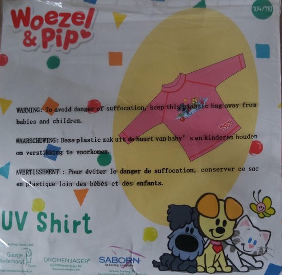 gans Voorbereiding ondersteuning Woezel en Pip UV shirt roze 104-110 | bol.com