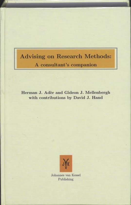 Cover van het boek 'Advising on Research Methods / druk 1'