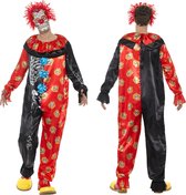 Day of the Dead clown kostuum + masker - Halloween pak mannen XL/XXL