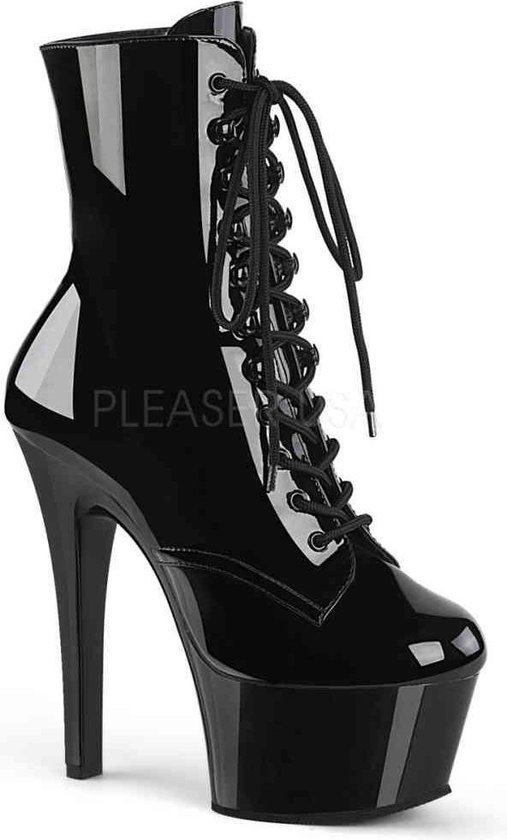 Pleaser - ASPIRE-1020 Plateau Laarzen, Paaldans schoenen - Paaldans schoenen - 40 Shoes - Zwart