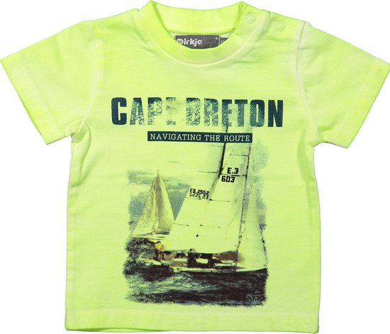 Dirkje Jongens T-shirt - Neon yellow - Maat 86