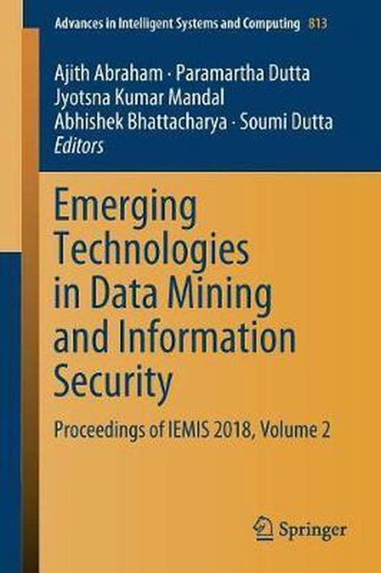 Emerging Technologies in Data Mining and Information Securit ... - cover