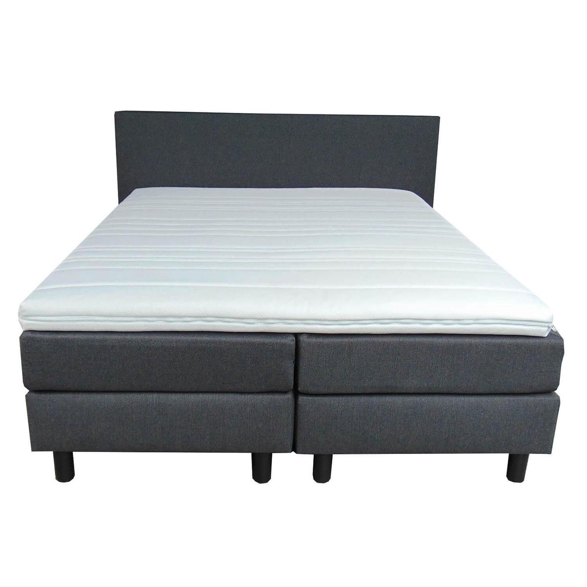 Slaaploods.nl Praag - Boxspring inclusief matras - 160x200 cm - Antraciet grijs